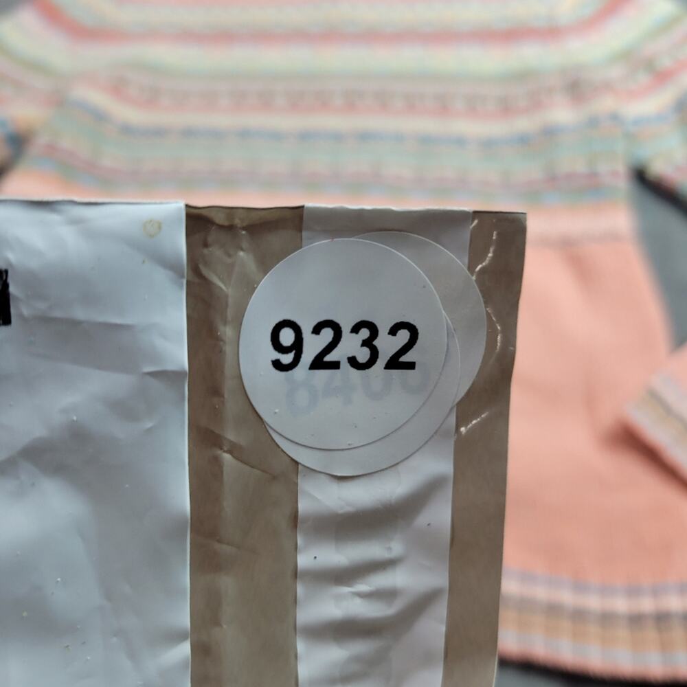Carolyn Taylor Turtleneck Sweater Womens Size Medium Pale Pink Stripe Fair Isle - Picture 12 of 12